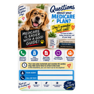 Medicare-Kunden-Kühlschrankmagnet | Kundenbindung Magnet