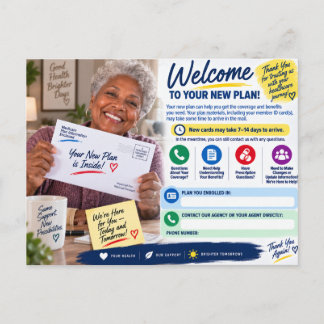 Medicare Neueinstellung Willkommen & Kundenbindung Postkarte