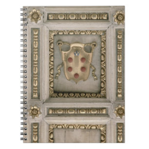 Medici Wappen, vom Laibung der Kirche Notizblock