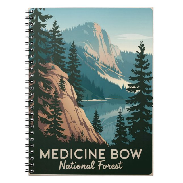 Medicine Bow National Forest Vintag Notizblock (Vorderseite)