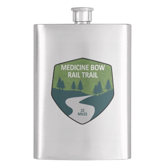 Medicine Bow Rail Trail Flachmann (Vorderseite)