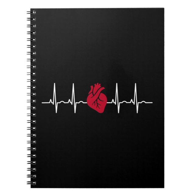 Medicine Doctor Paramedic Nurse Gift Liebe Cardiog Notizblock (Vorderseite)