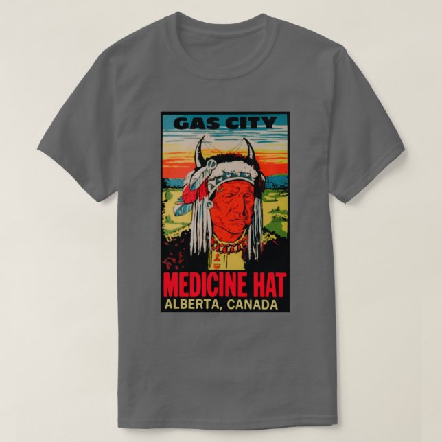 Medicine Hat Alberta Canada Vintage Travel  T-Shirt (Design vorne)