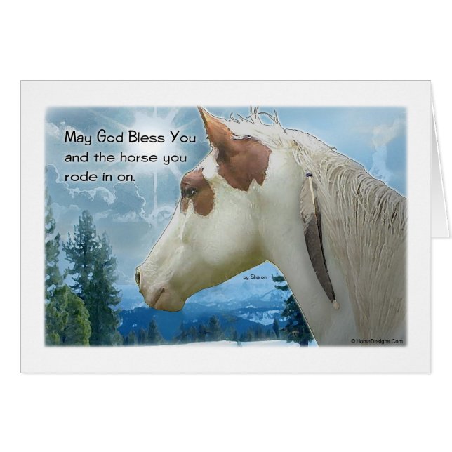 Medicine Hat Pferde Segen (Vorderseite (Horizontal))