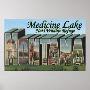 Medicine Lake Nat'l Refugium, Montana Poster