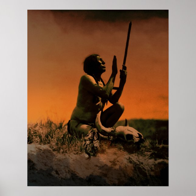 Medicine Man ~ nach Edward S. Curtis Poster (Vorne)