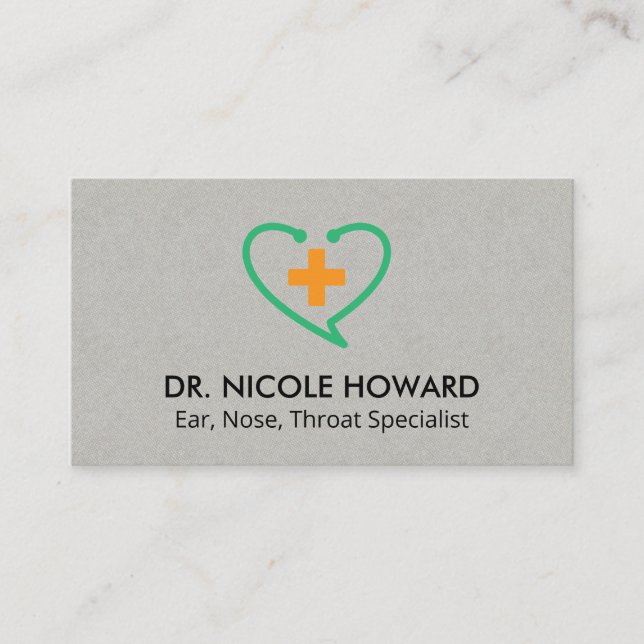 Medicine Stethoscope | Gesundheit | Arzt Visitenkarte (Vorderseite)