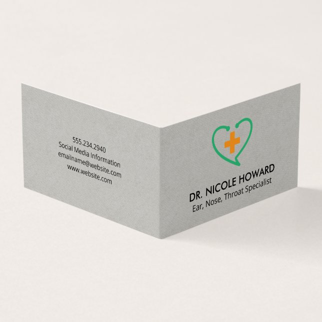 Medicine Stethoscope | Gesundheit | Arzt Visitenkarten (Vorderseite)