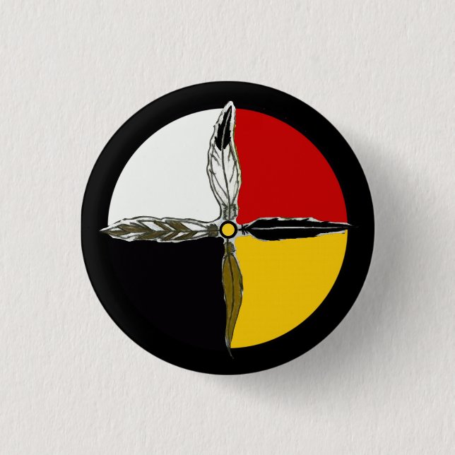 Medicine Wheel Cross-National American Button Butt (Vorderseite)