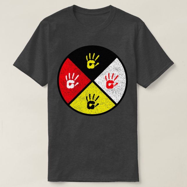 medicine wheel Red Hand  T-Shirt (Design vorne)