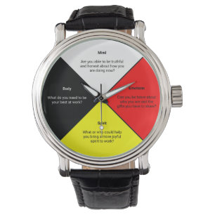 Medicine Wheel words Watch Armbanduhr