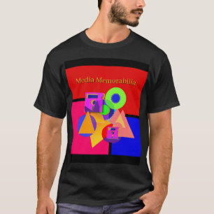 Medien-Andenken Herren Spaß Schwarz Casual  T-Shirt