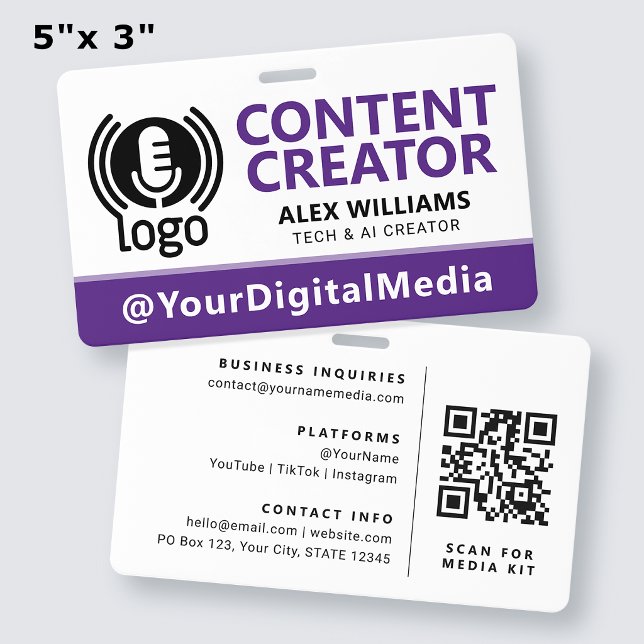 Medien-ID-Logo-Tag Purple Security Ausweis (Von Creator hochgeladen)