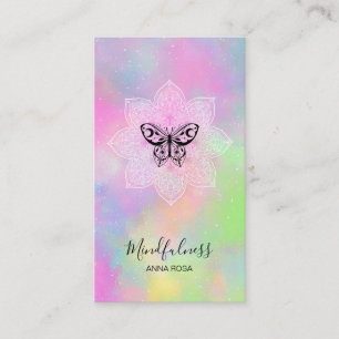 *~* Medienerinnerung Mandala Butterfly Yoga Visitenkarte
