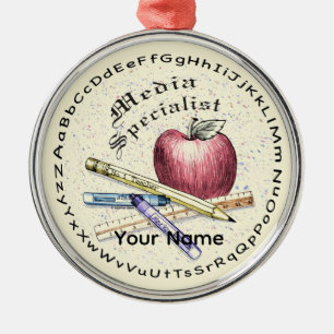 Medienspezialist Premium Round Ornament Aus Metall