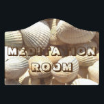 Medienzimmer Sea Muschel Exotic Tropical Romantic Türschild<br><div class="desc">Meditationsraum,  Muscheln,  Exotic Tropical Romantic Door Sign,  können Sie den Text und die Farbe ändern</div>