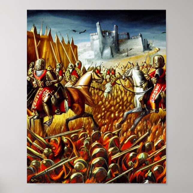 Medieval Battlefield AI Digital Art Poster #02 (Vorne)