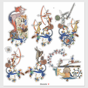 MEDIEVAL BESTIARY,Killer Rabbits Archer,Dragons S Aufkleber