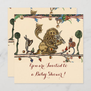 MEDIEVAL BESTIARY MUSIC Violinist Lion Baby Shoote Einladung