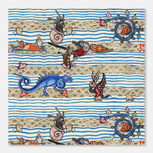 MEDIEVAL BESTIARY, SEA MONSTERS FANTASY TIERE TAPETE