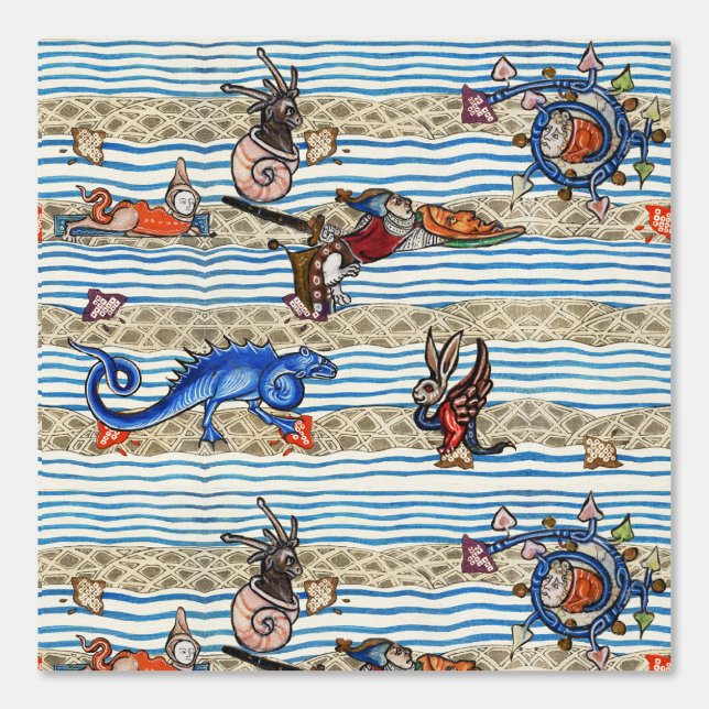 MEDIEVAL BESTIARY, SEA MONSTERS FANTASY TIERE TAPETE (Vorderseite)
