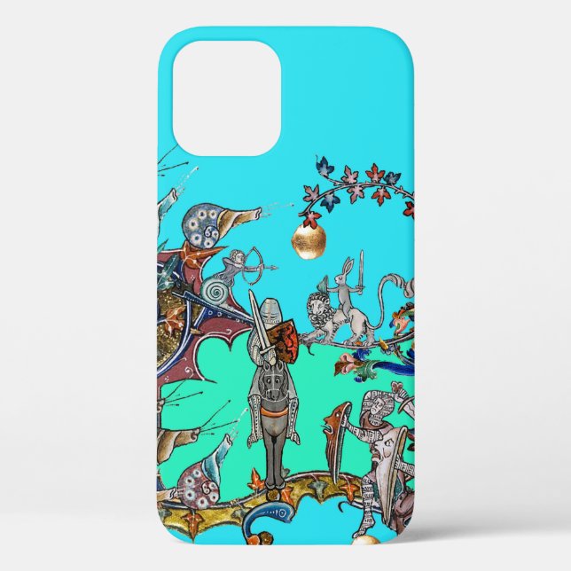 MEDIEVAL BESTIARY WAR, KNIGHTS, GIANT SNAILS Blue Case-Mate iPhone Hülle (Rückseite)