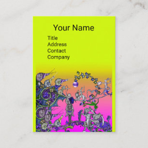 MEDIEVAL BESTIARY WAR, KNIGHTS, GIANT SNAILS Gelb Visitenkarte