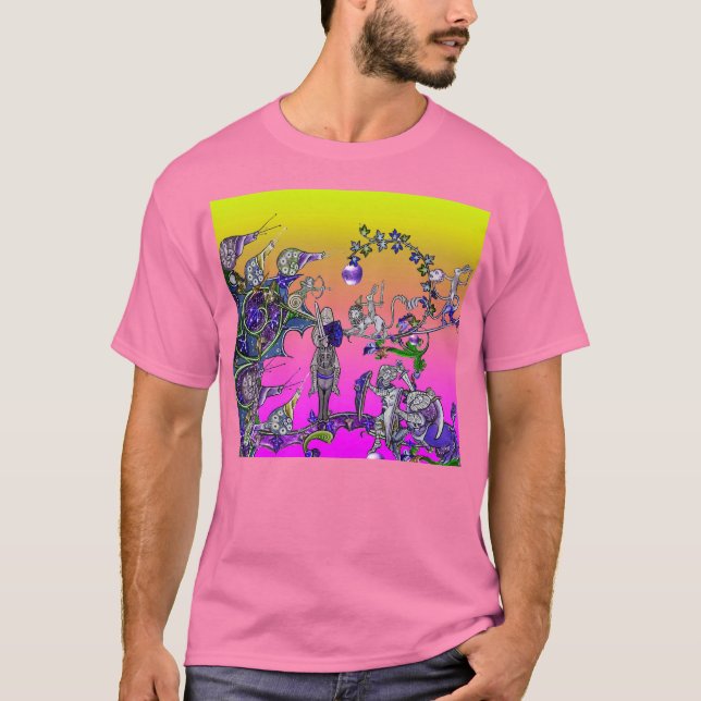 MEDIEVAL BESTIARY WAR, KNIGHTS, GIANT SNAILS Pink T-Shirt (Vorderseite)