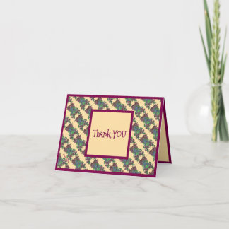 'Medieval Blooms'-Design gefaltete Dankeskkarte Dankeskarte