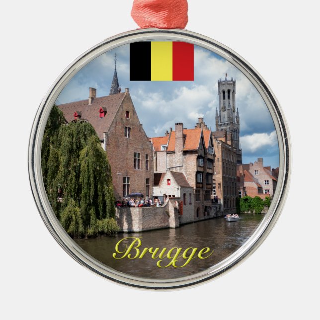 Medieval Brugge - Pro Foto Ornament Aus Metall (Vorne)