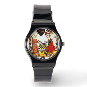 MEDIEVAL CHESS PLAYERS IM GERICHTSHOF ARMBANDUHR