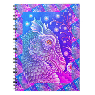 MEDIEVAL DRAGON HEAD PORTRAIT, WHIMSICAL FANTASY NOTIZBLOCK