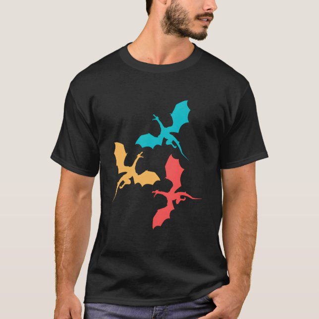 Medieval Dragons Fantasy Animals Youth T-Shirt (Vorderseite)