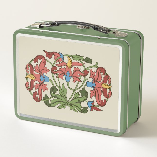 Medieval Flowers Metal Lunchbox (Rückseite)