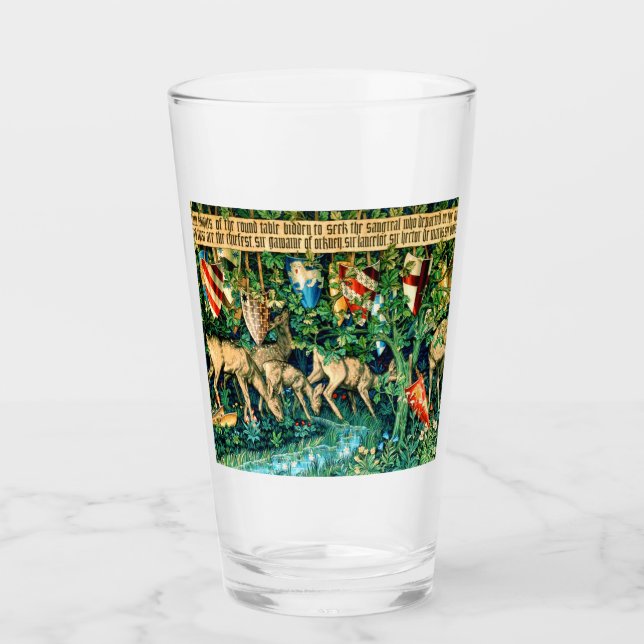 Medieval King Arthur William Morris Glas (Vorderseite)