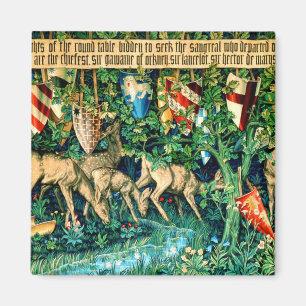 Medieval King Arthur William Morris Magnet