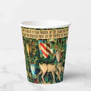 Medieval King Arthur William Morris Pappbecher