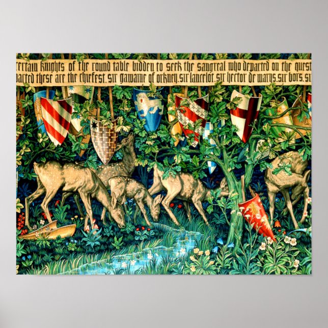 Medieval King Arthur William Morris Poster (Vorne)