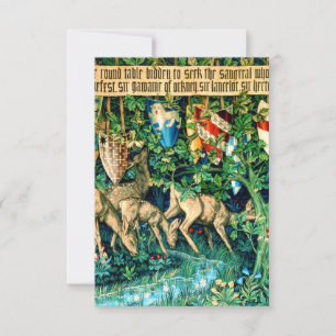 Medieval King Arthur William Morris RSVP Karte