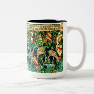 Medieval King Arthur William Morris Zweifarbige Tasse