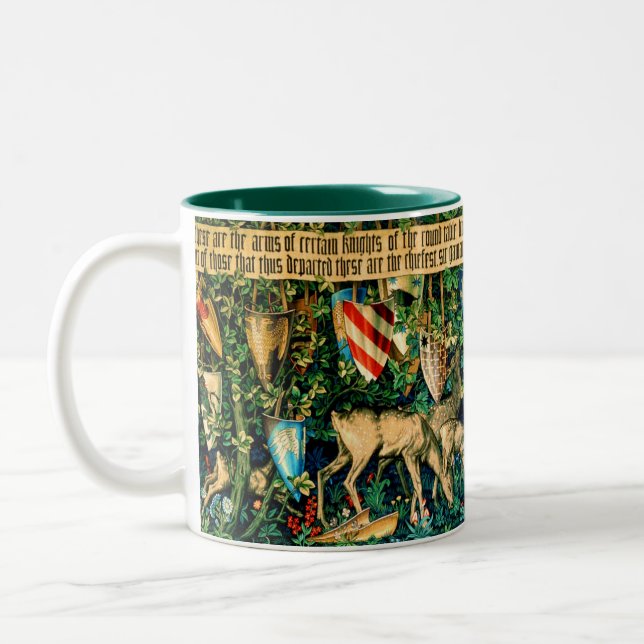 Medieval King Arthur William Morris Zweifarbige Tasse (Links)