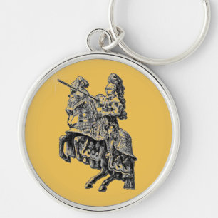 Medieval Knight Round Fantasy Key Chain Schlüsselanhänger