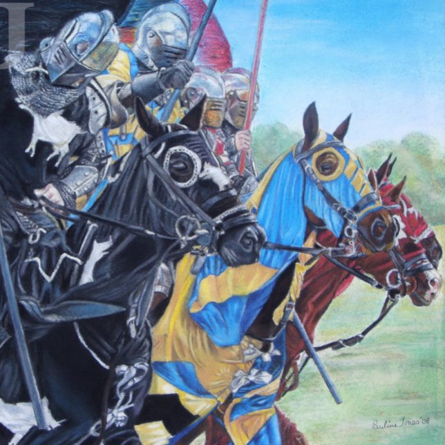 Medieval Knights Jousting Horses Art Poster (Von Creator hochgeladen)