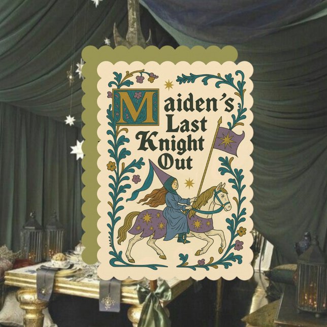 Medieval “Last Knight Out” Bachelorette Invitation Einladung (Von Creator hochgeladen)