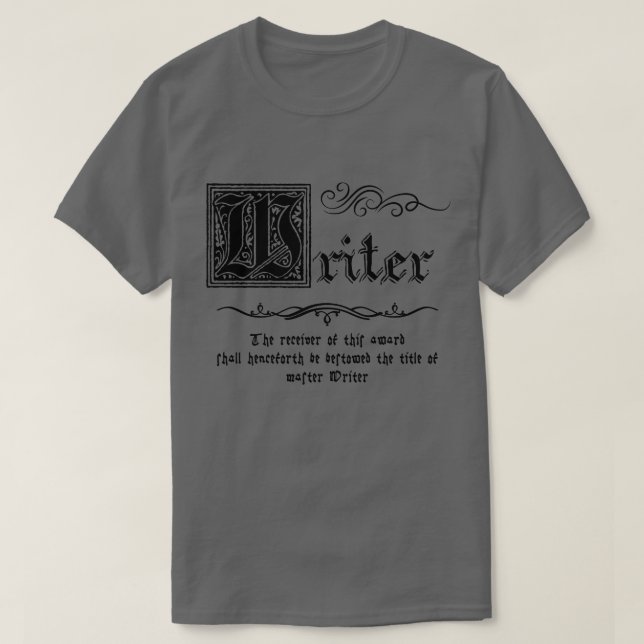 Medieval Master Writer T-Shirt (Design vorne)