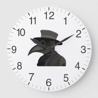 Medieval Plague Doctor Große Wanduhr