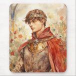 Medieval Prince Mousepad<br><div class="desc">A Watercolour portrait of a Medieval prince</div>