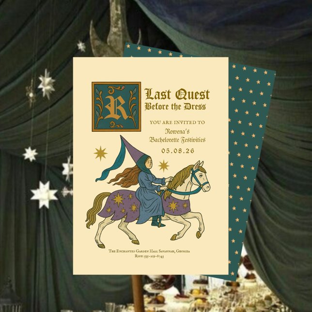 Medieval Princess “Last Quest Bachelorette Einladung (Von Creator hochgeladen)