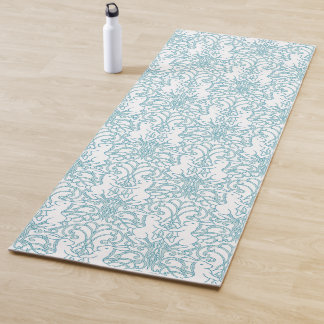 Medieval rabbit in art nouveau pattern yogamatte