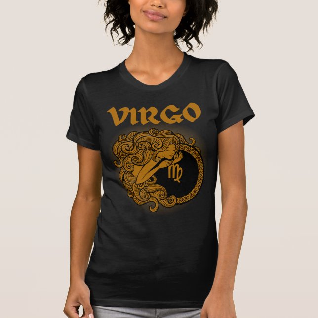 Medieval Style Zodiac Virgo T-Shirt (Vorderseite)